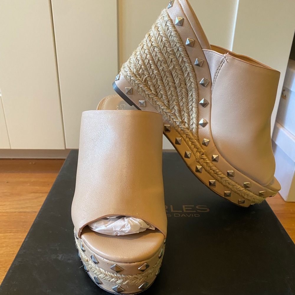 Charles by Charles David Lisbon Wedge Mules